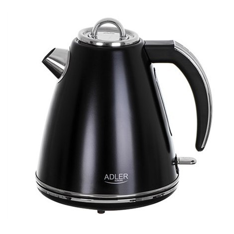 Adler | Kettle | AD 1343b | Electric | 2200 W | 1.5 L | Stainless steel | 360° rotational base | Black